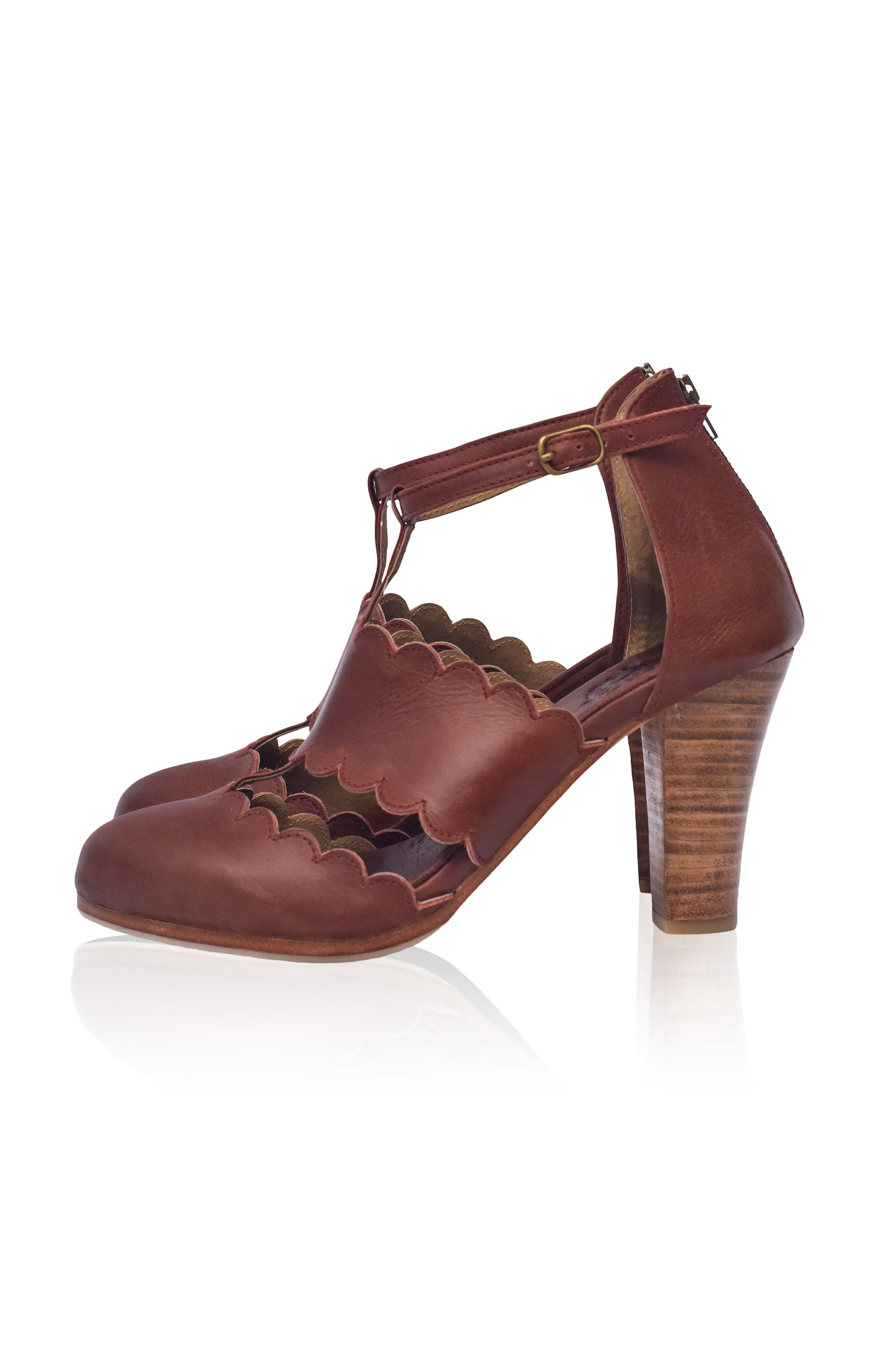 Incognito T-Strap Leather Heels-7