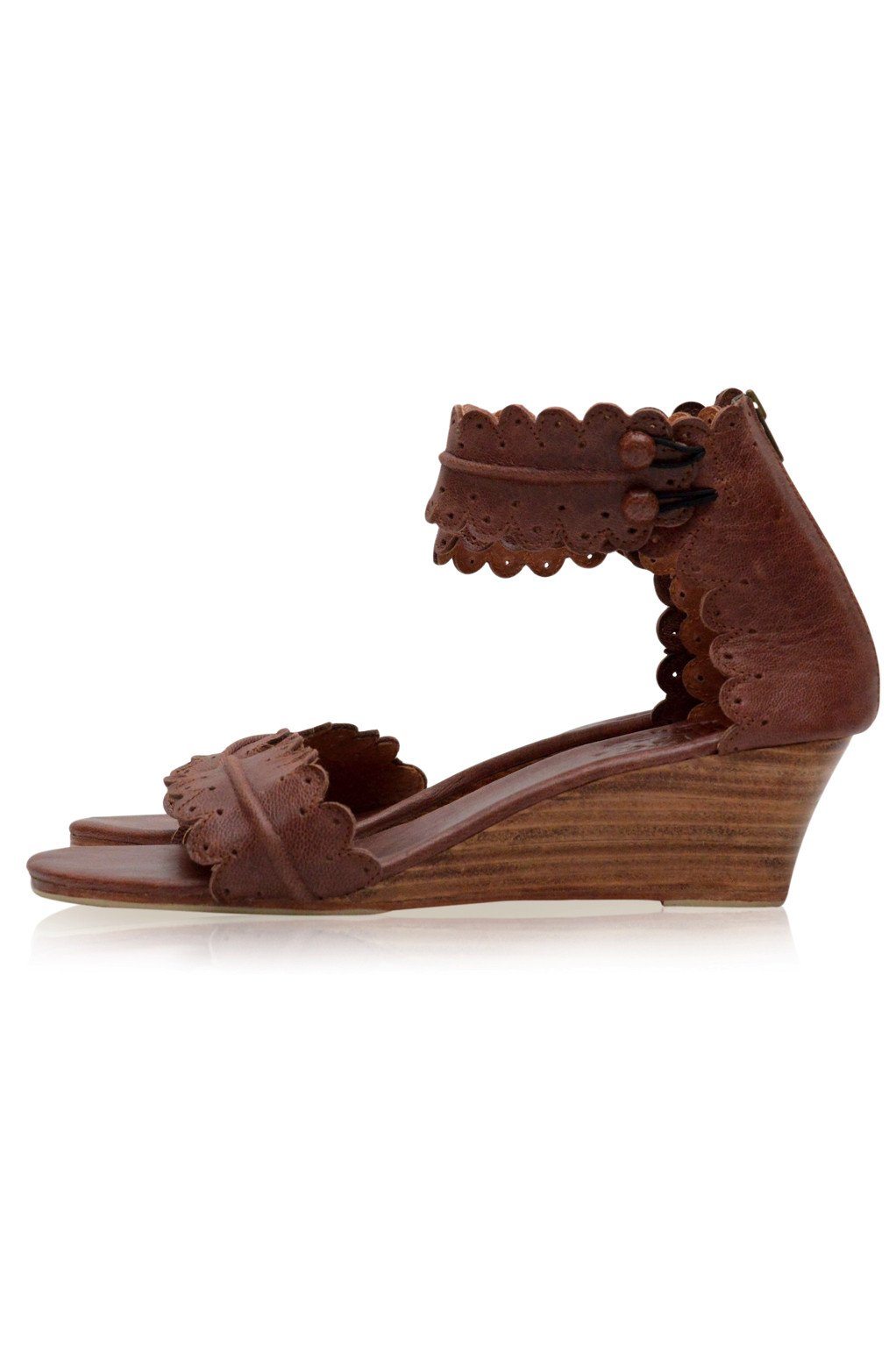 Magdalena Wooden Wedge Sandals-7