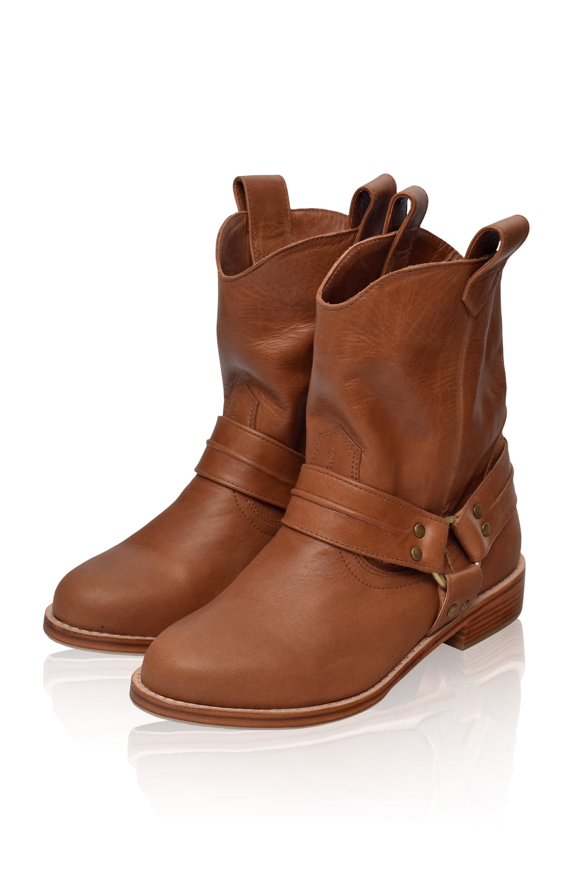 Cali Pull-On Leather Boots-5