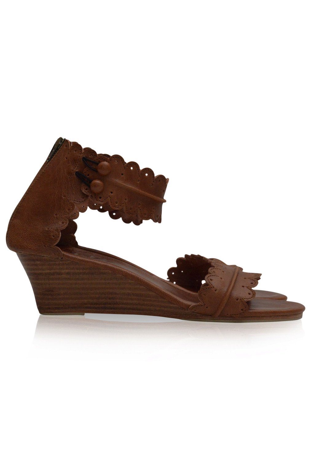 Magdalena Wooden Wedge Sandals-6