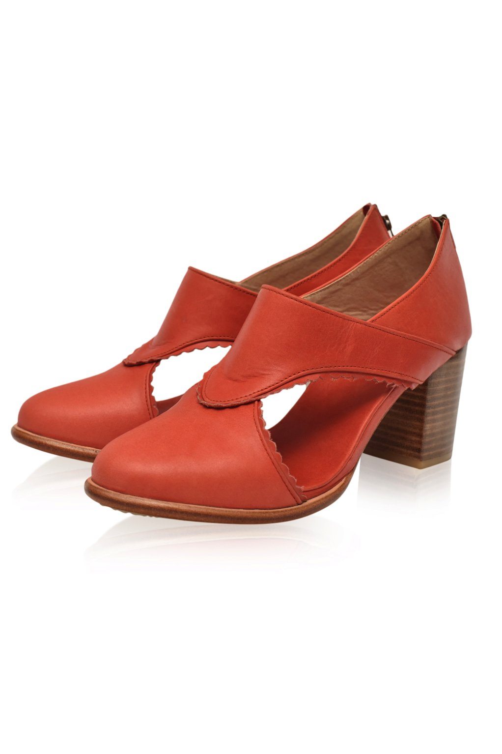 Rain Kiss Leather Heel Booties-5