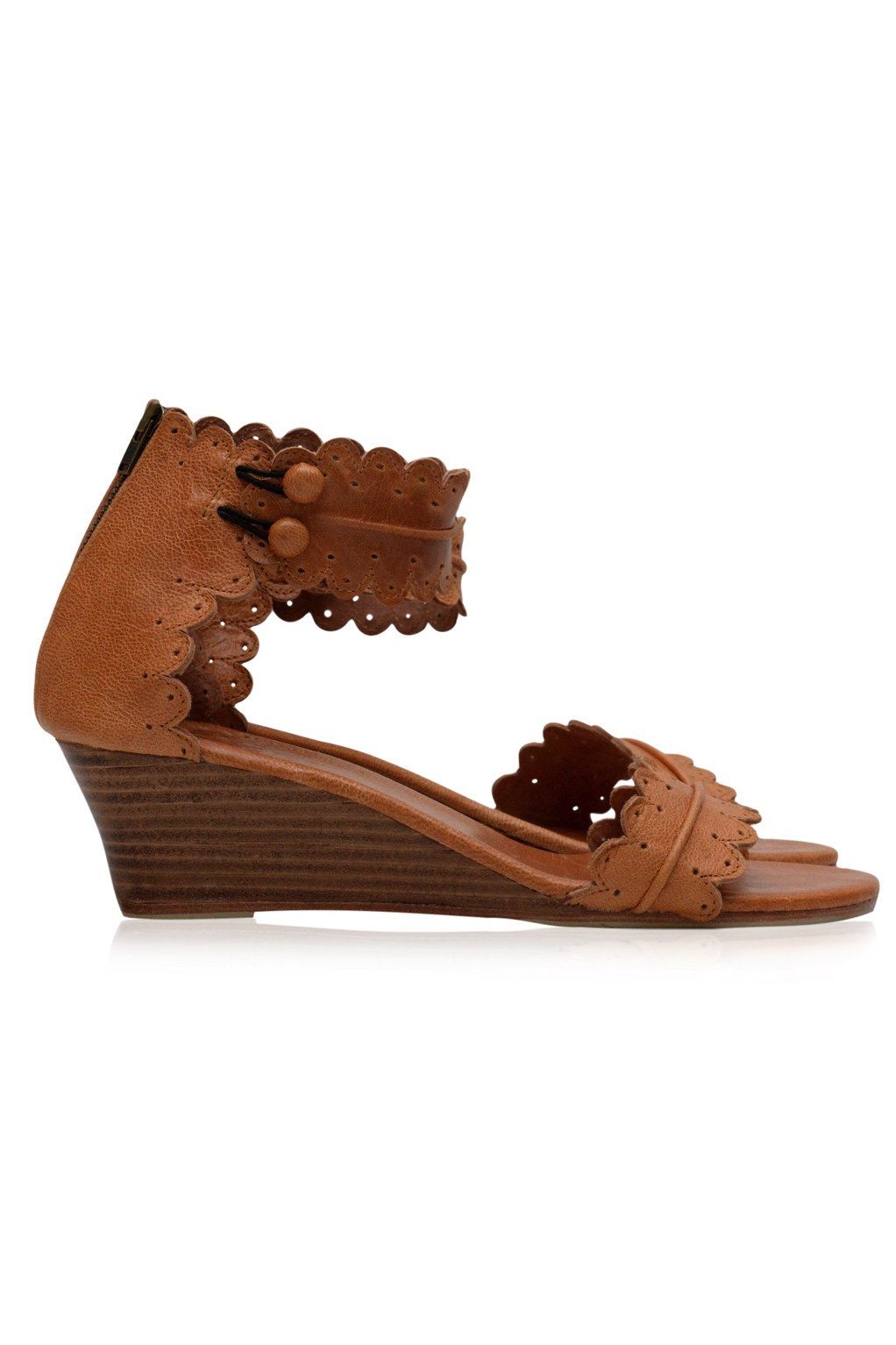 Magdalena Wooden Wedge Sandals-7