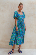 Violeta Puff Sleeve Midi Dress (Sale)-0