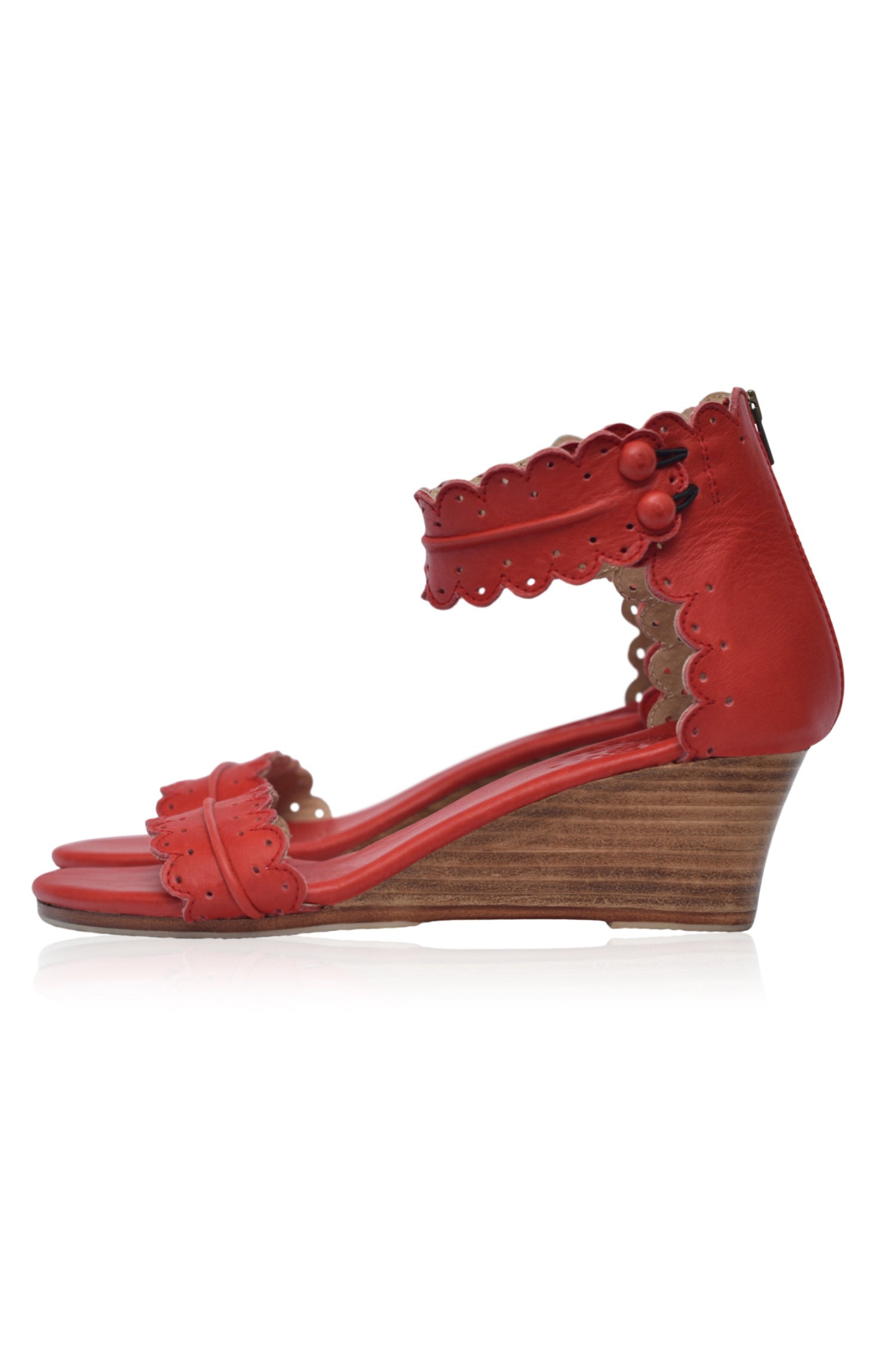 Magdalena Wooden Wedge Sandals-8