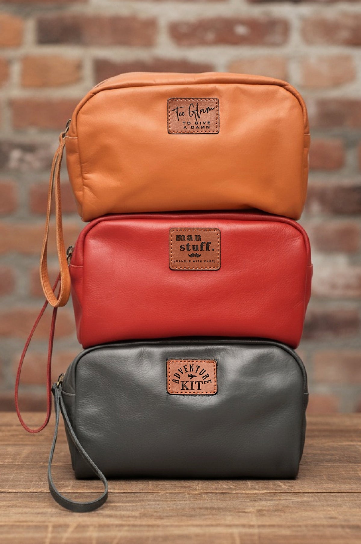 Wander Personalized Leather Cosmetic Bag-4