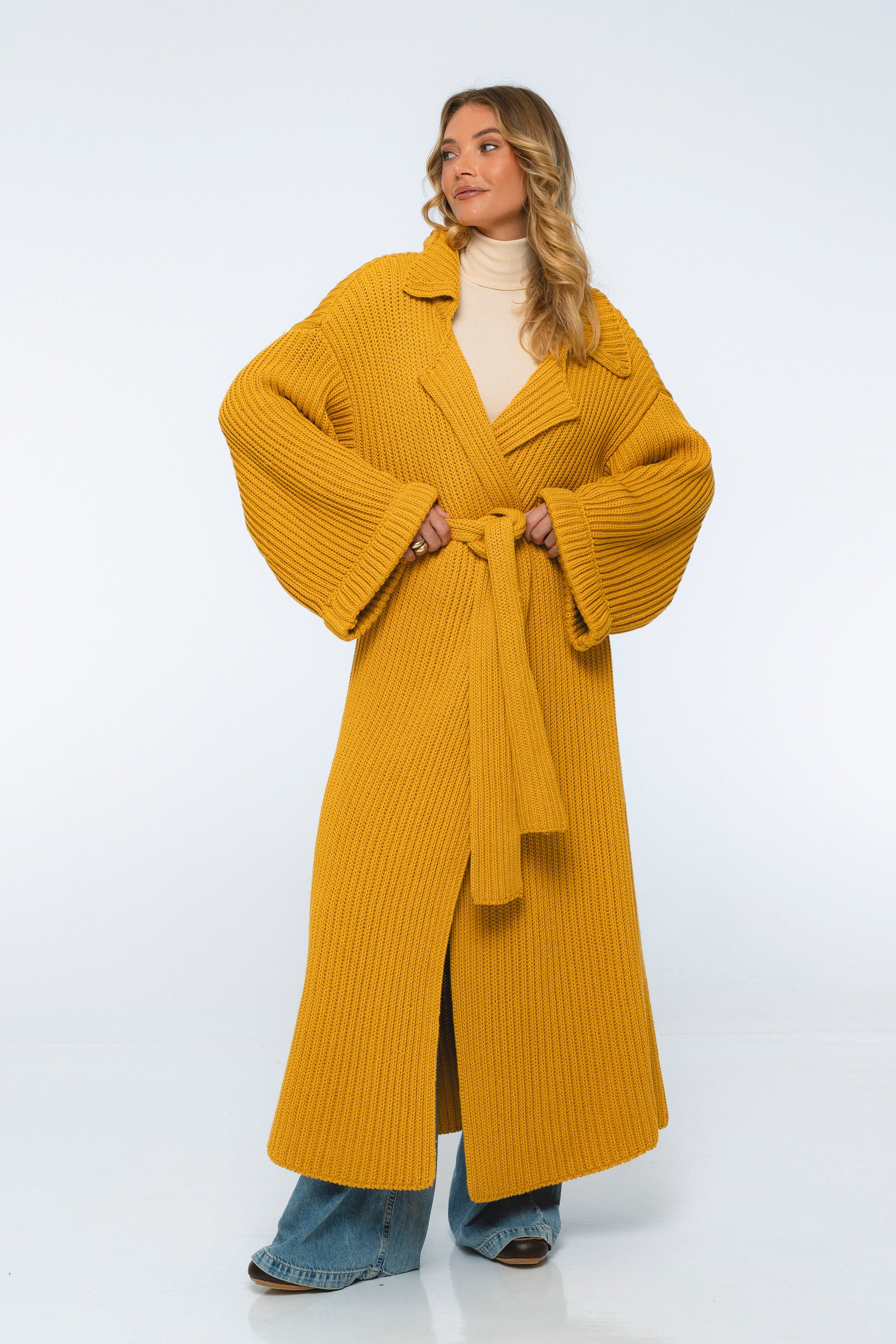Warm Night Long Knitted Coat-3