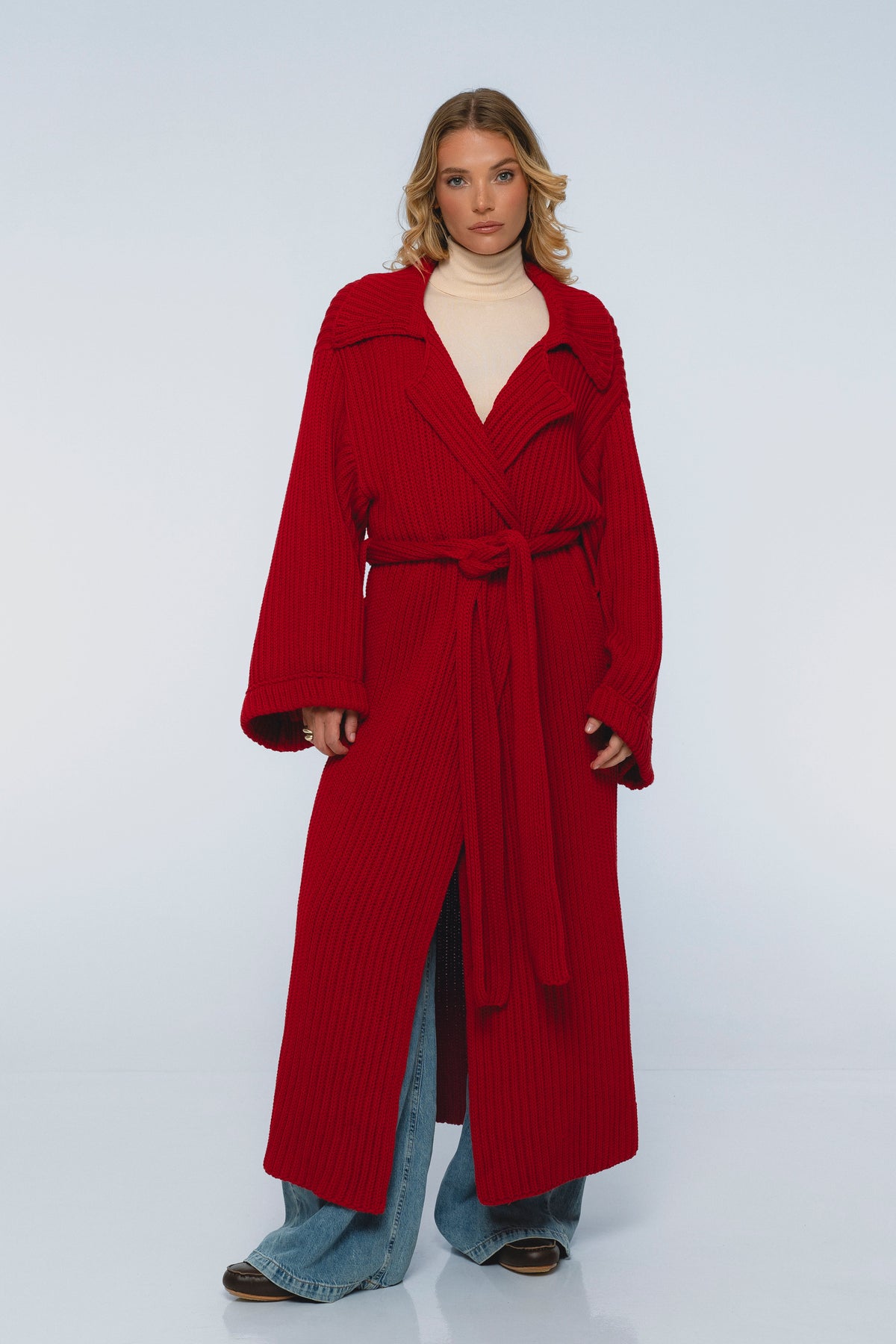 Warm Night Long Knitted Coat-2