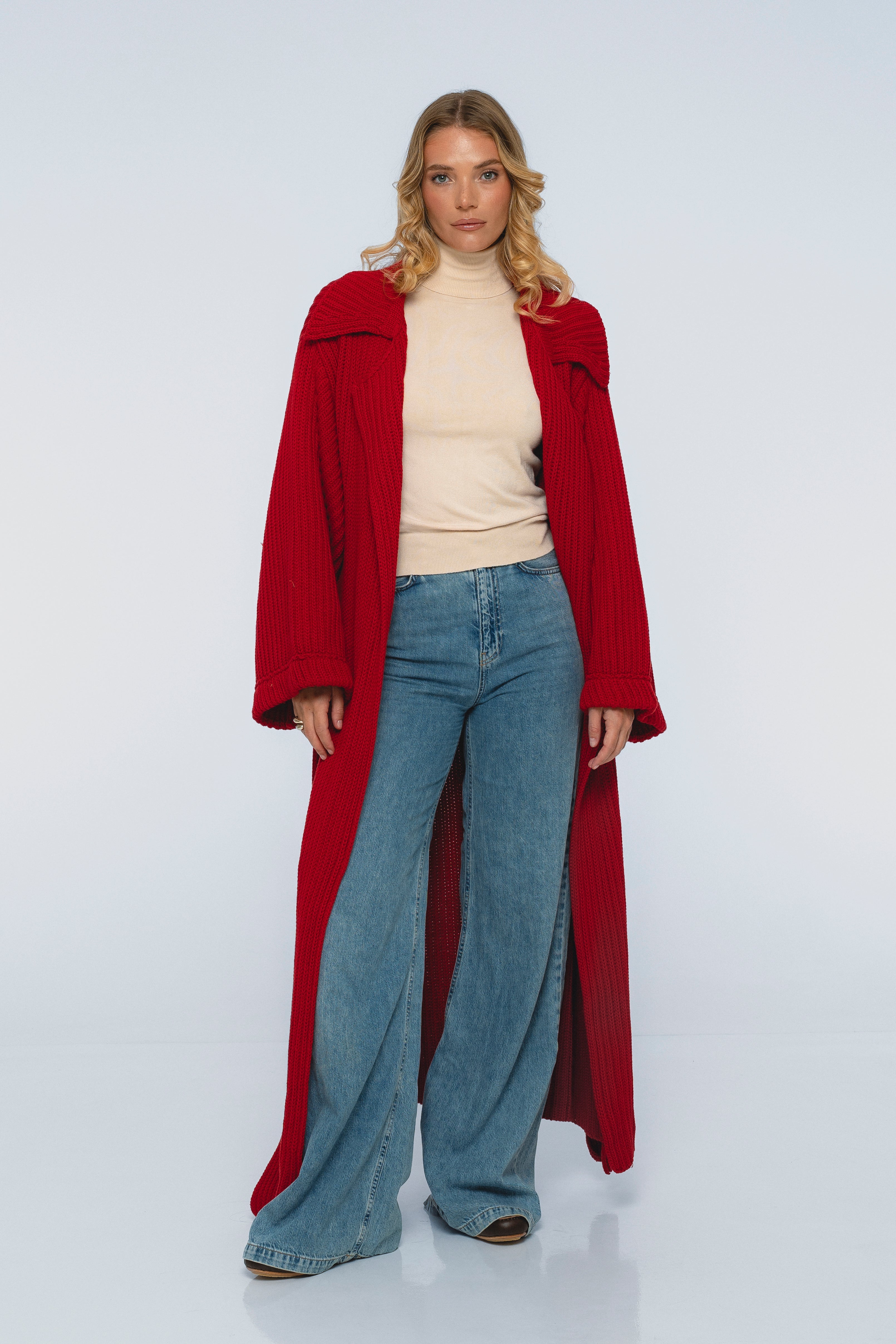 Warm Night Long Knitted Coat-5
