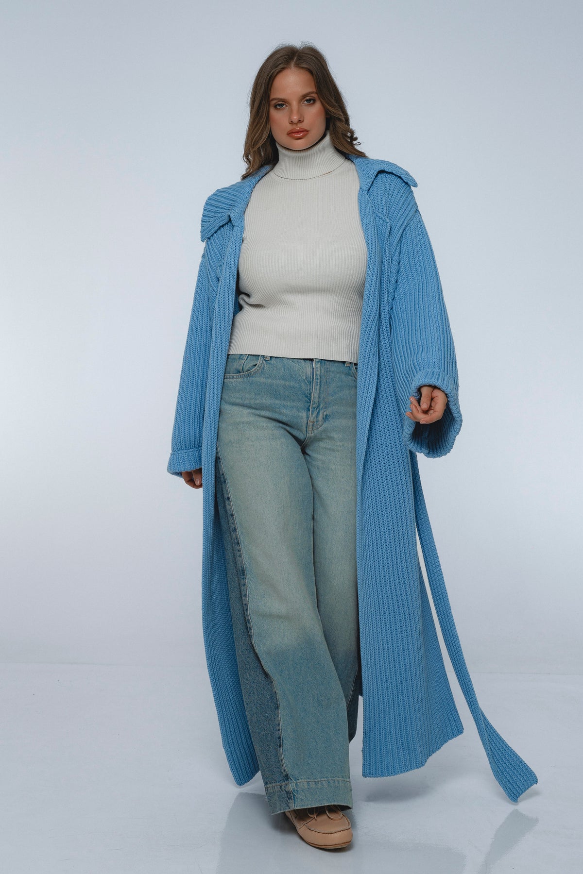 Warm Night Long Knitted Coat-2