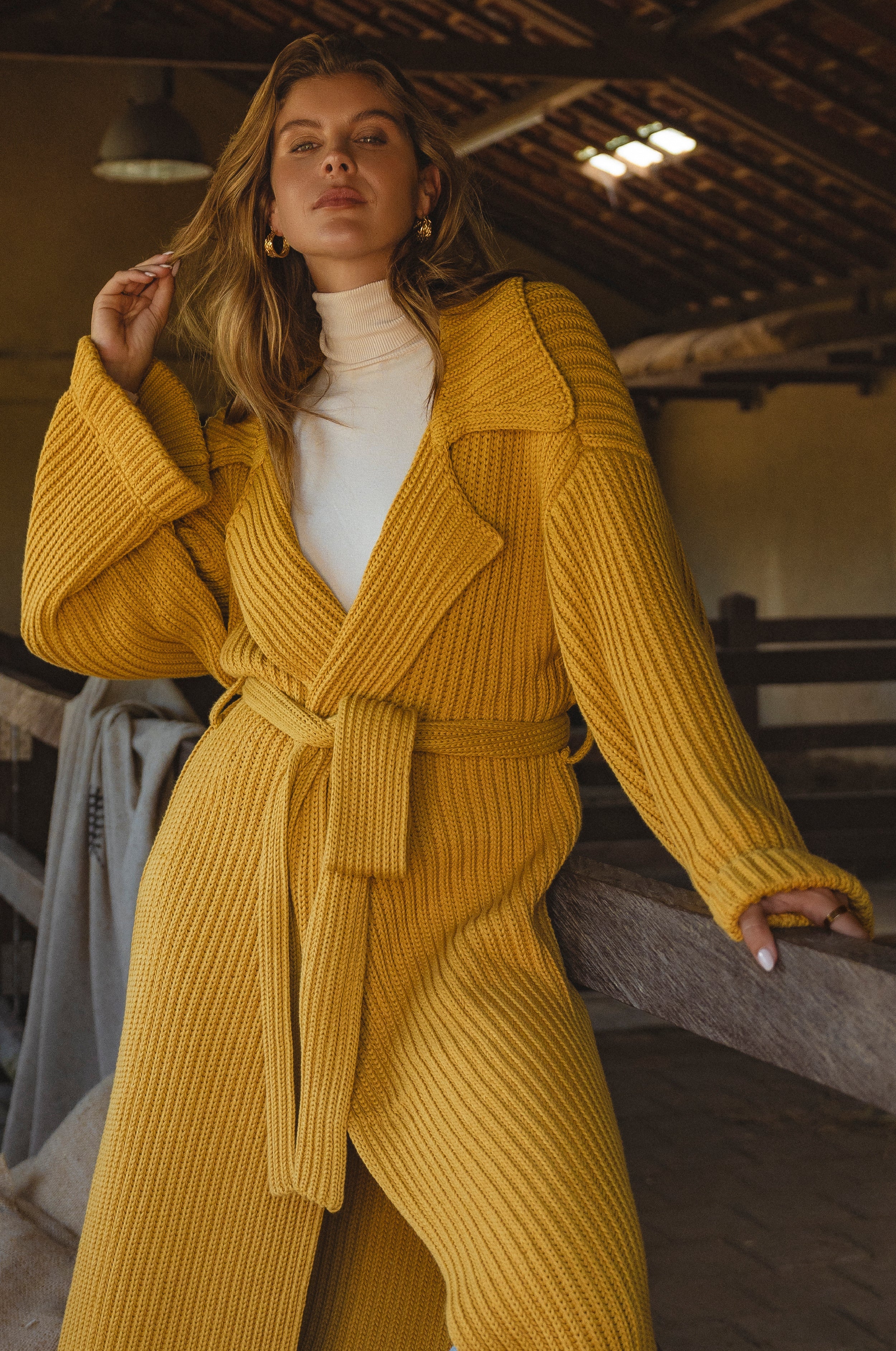 Warm Night Long Knitted Coat-1