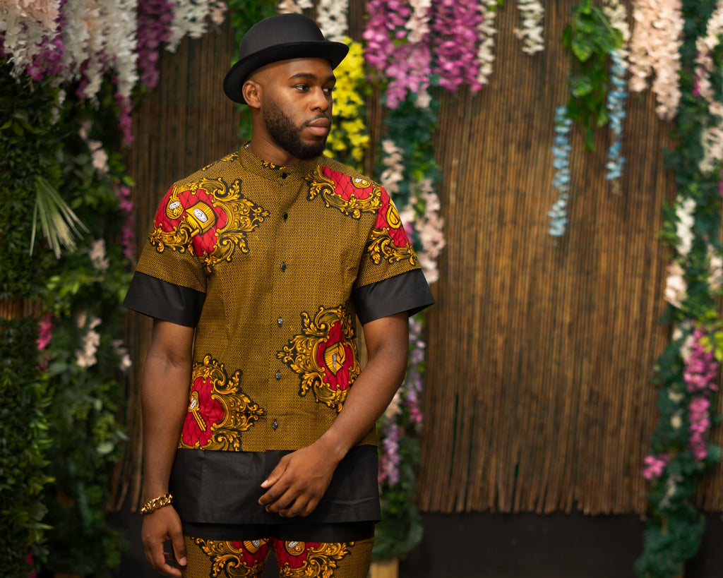 Shirt & Top African Print Royal-0