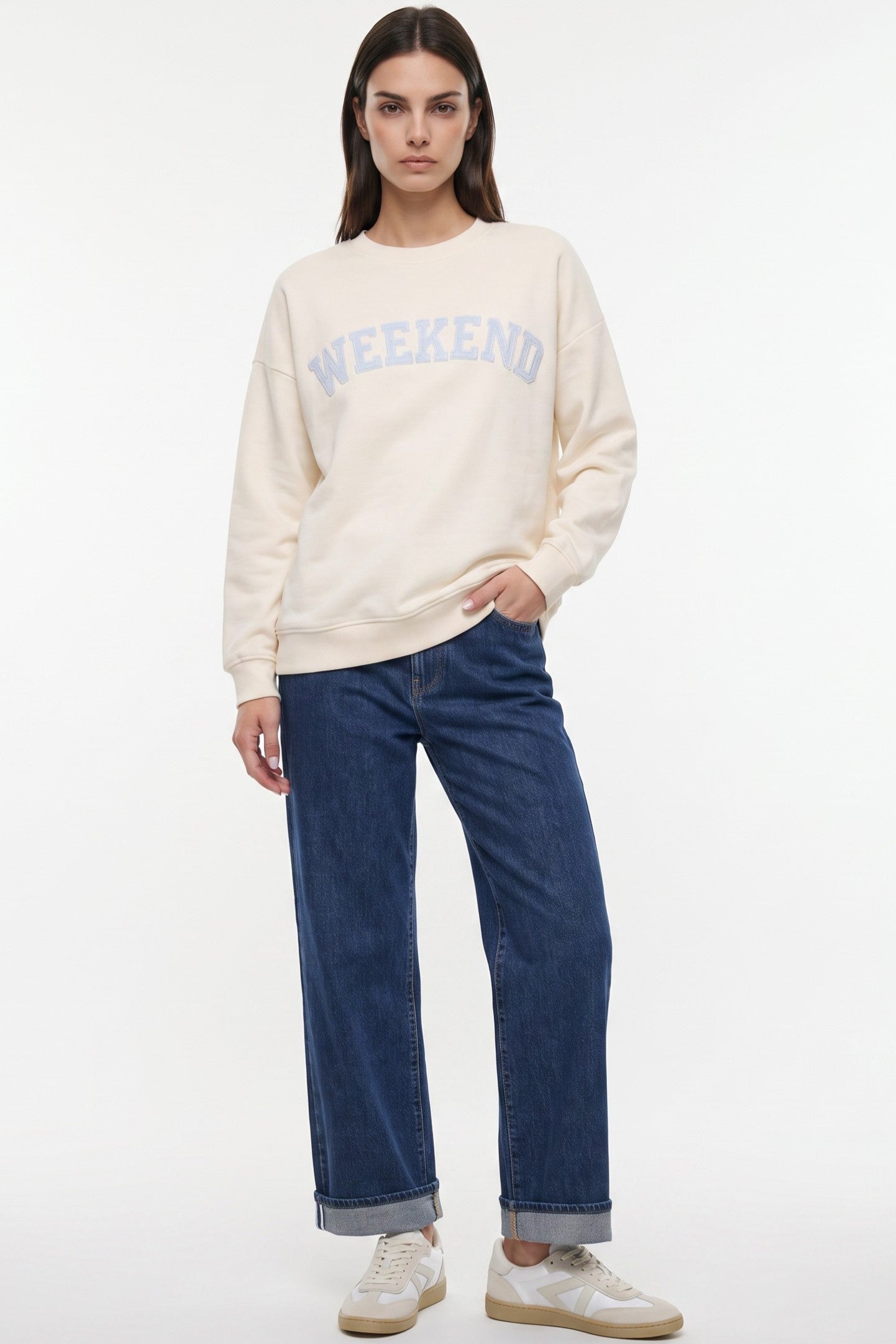 Ivory Weekend Cotton Sweatshirt-0