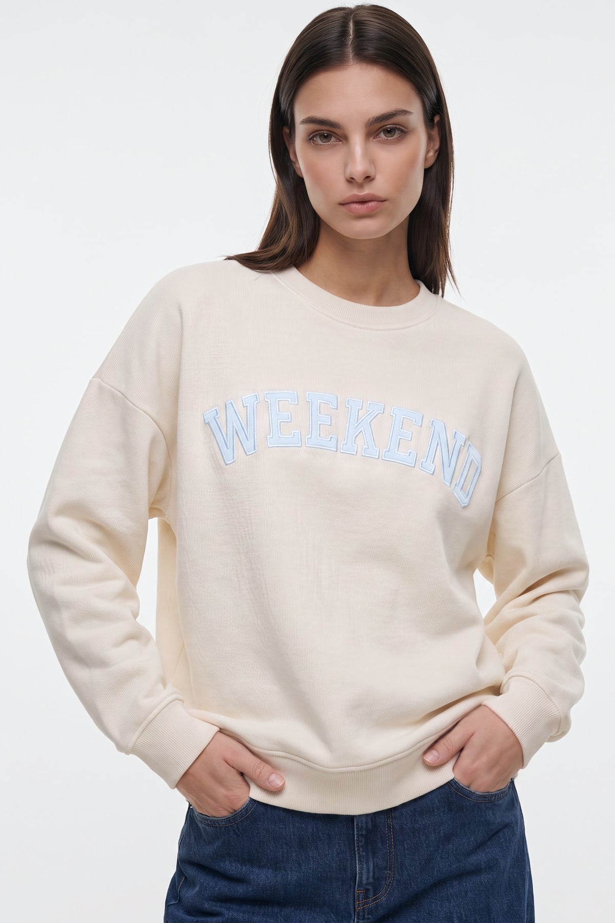 Ivory Weekend Cotton Sweatshirt-1