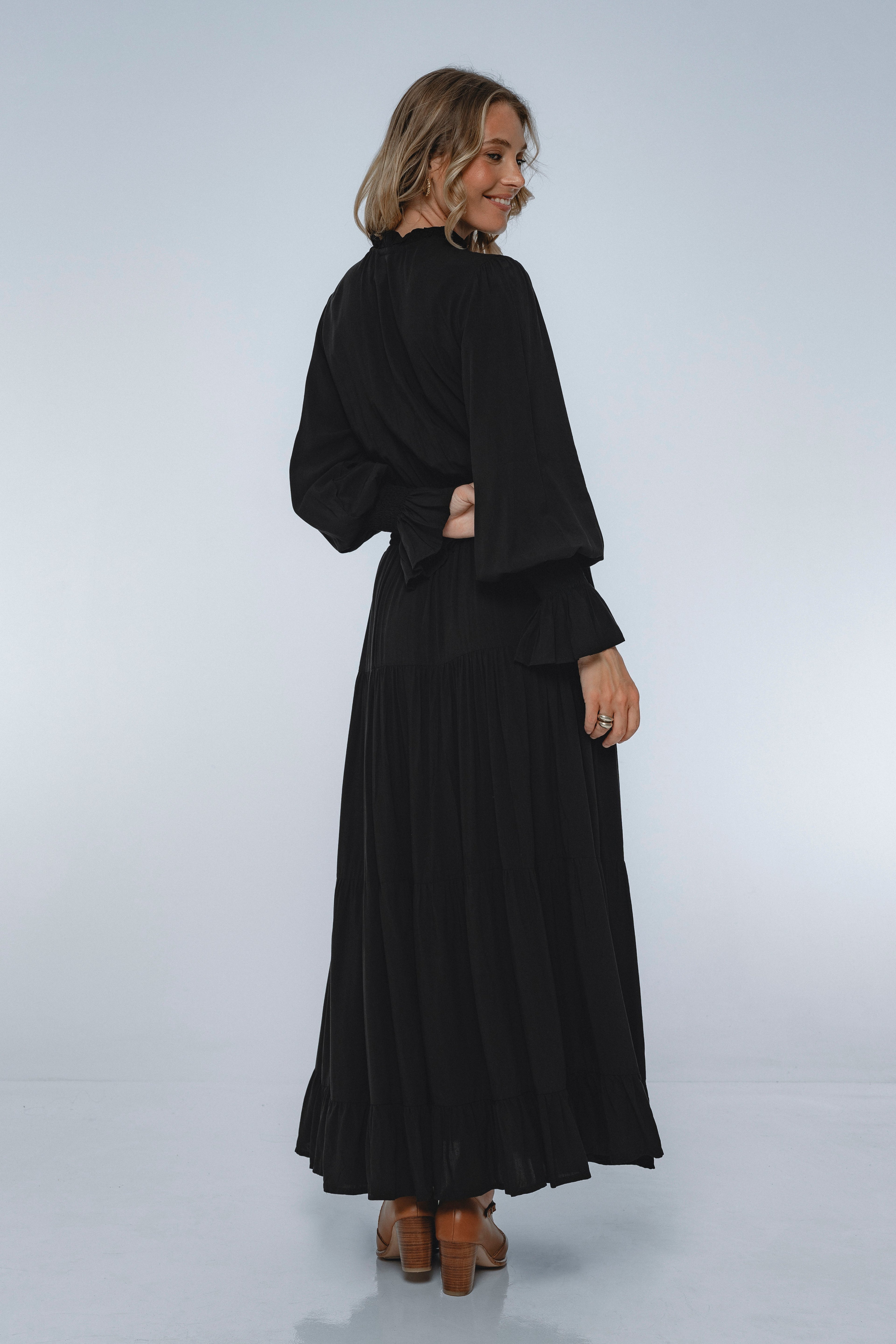 White Lotus Ruffled Maxi Dress-3