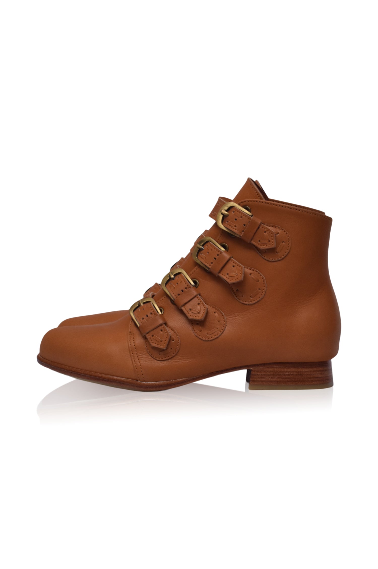Wild Rose Leather Ankle Booties-6