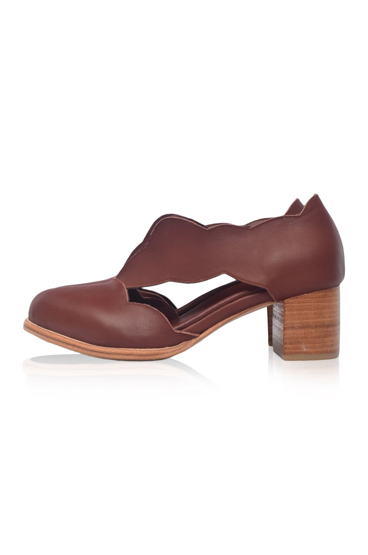 Woodland Block Heel Leather Booties-2