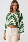 Green Crochet Cropped Top-0