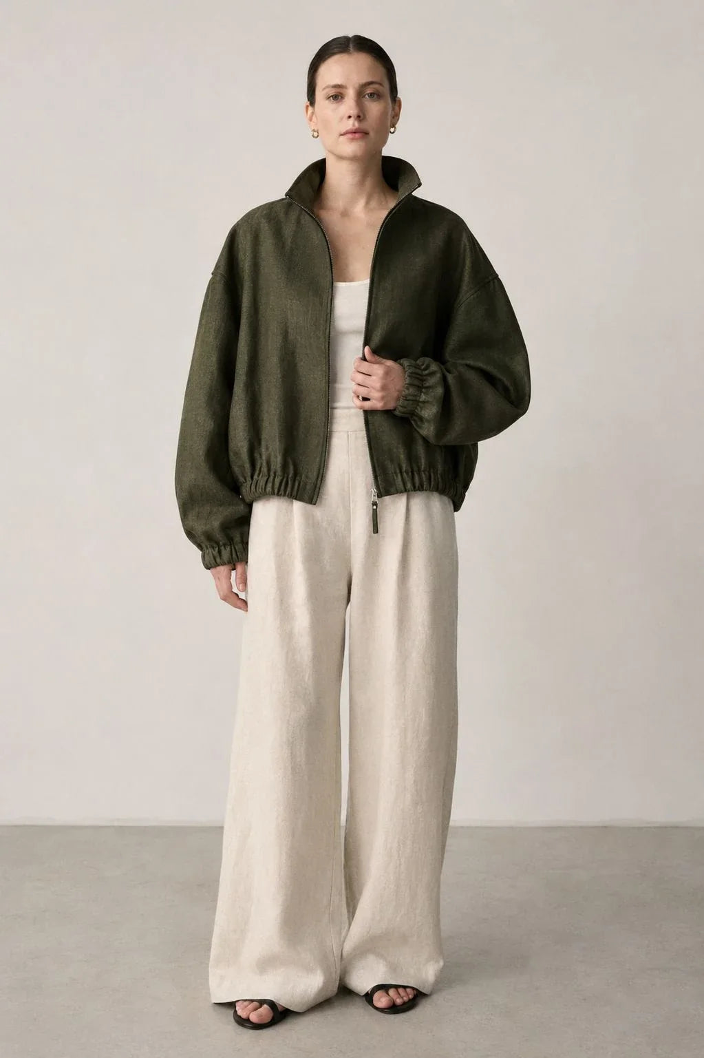 Wildwood Linen Bomber Jacket (syncee)-0