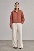 Canyon Linen Quilted Bomber Jacket (syncee)-0