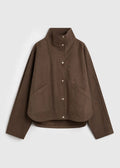 Ironwood Linen Oversized Stand-Collar Jacket (syncee)-0