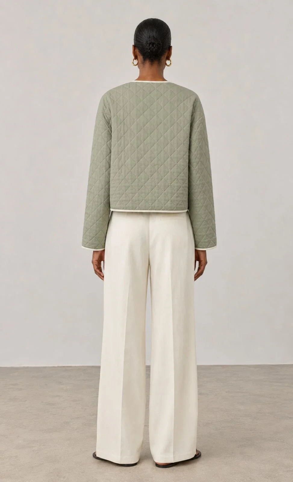 Meadow Linen Quilted Cropped Jacket (syncee)-1