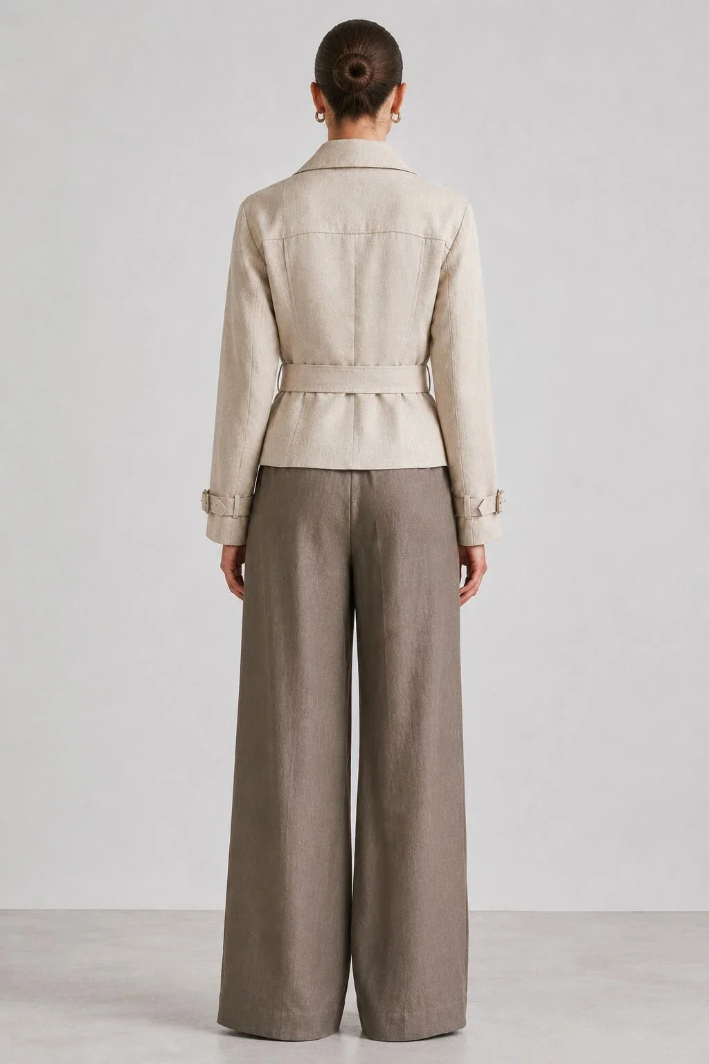 Stonebrook Linen Belted Double-Breasted Jacket (syncee)-1