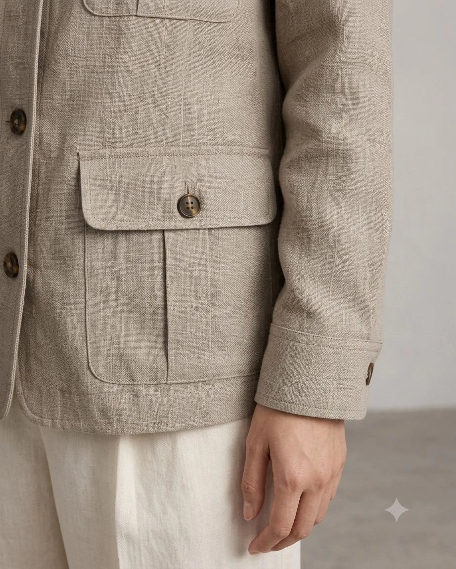 Fernhollow Linen Safari Jacket (syncee)-2