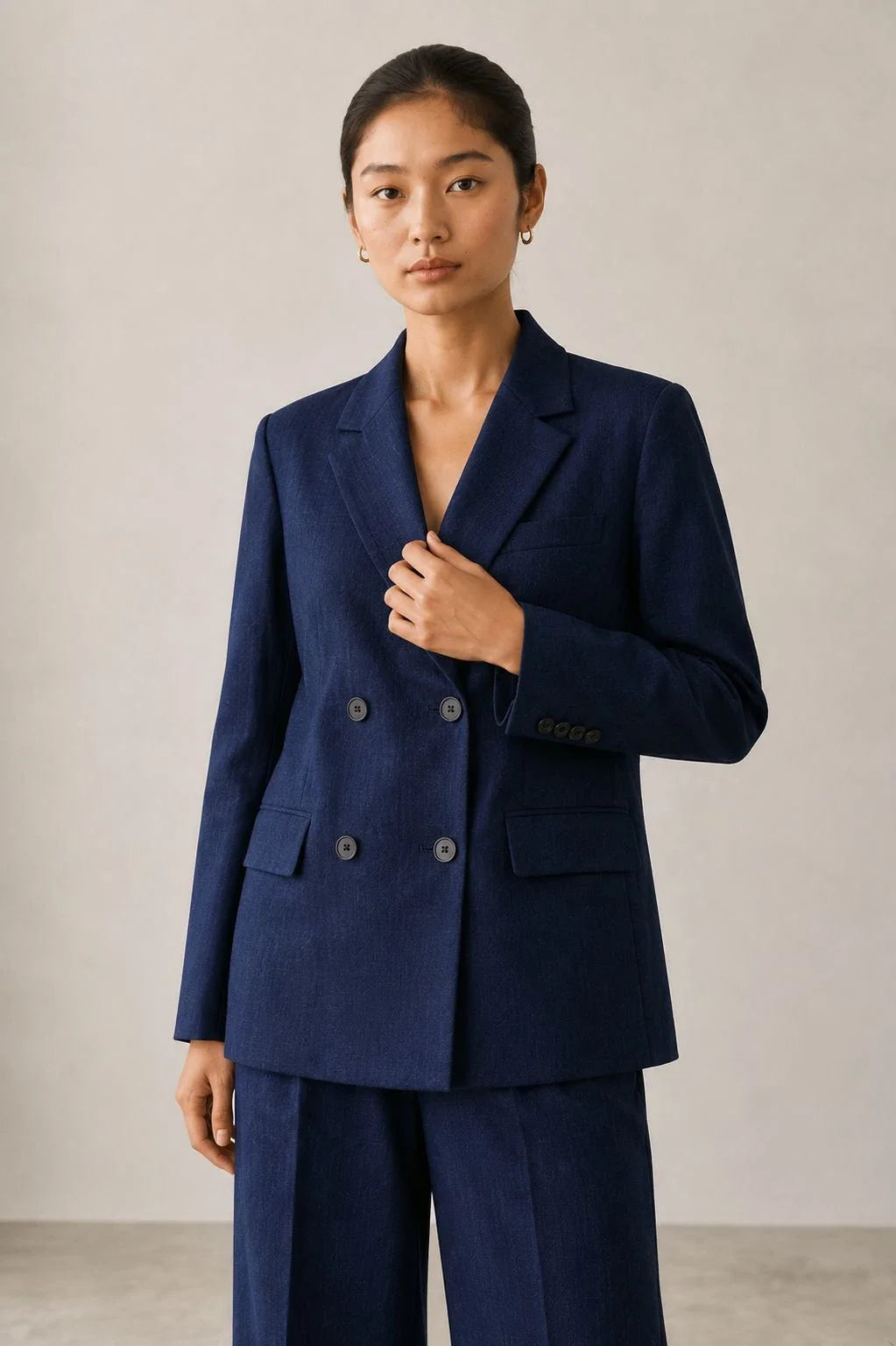 Ridgeline Linen Double-Breasted Blazer (syncee)-3