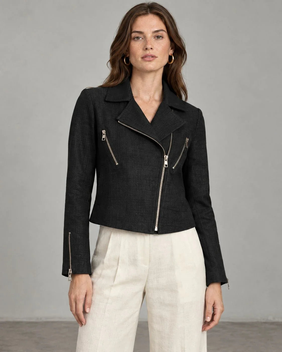 Duskwood Linen Moto-Zip Jacket (syncee)-3