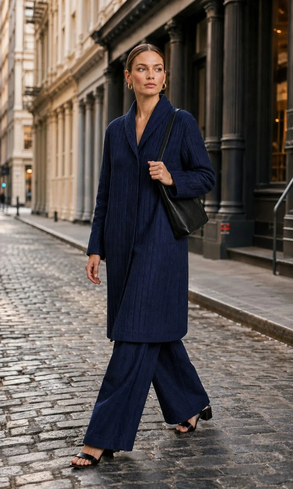 Winterset Linen Quilted Wrap Coat (syncee)-4