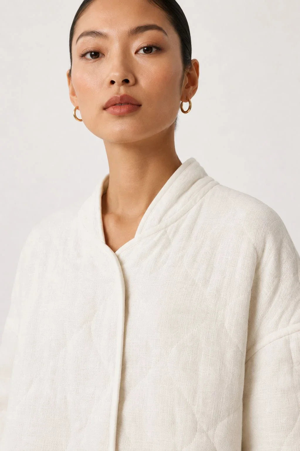 Frostwood Linen Quilted Liner Jacket (syncee)-4