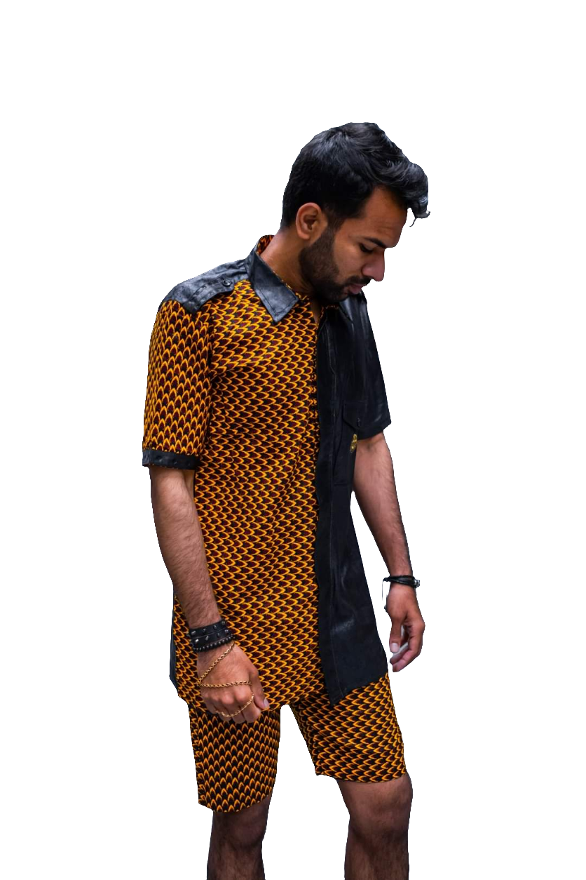 African Fashion Shirt Ankara & Top Fish scale-1