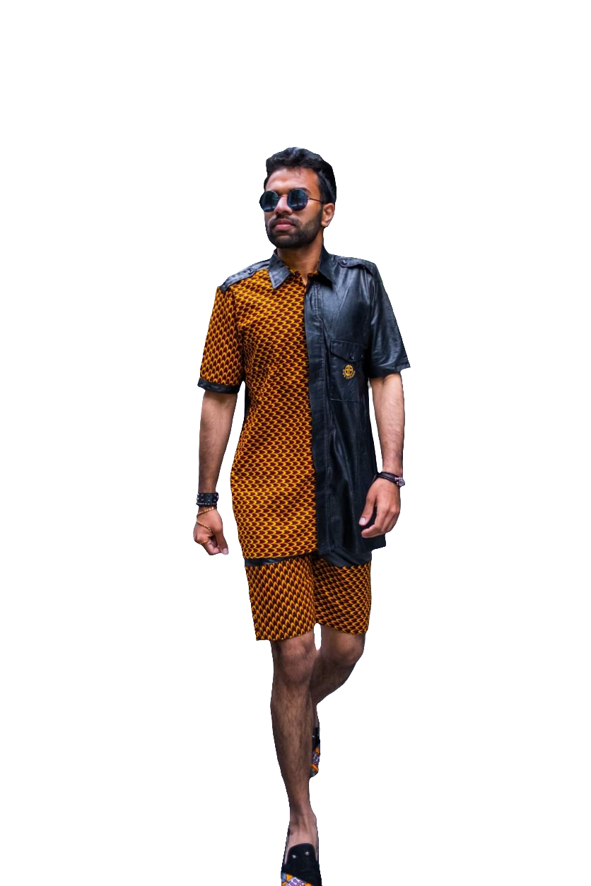 African Fashion Shirt Ankara & Top Fish scale-2