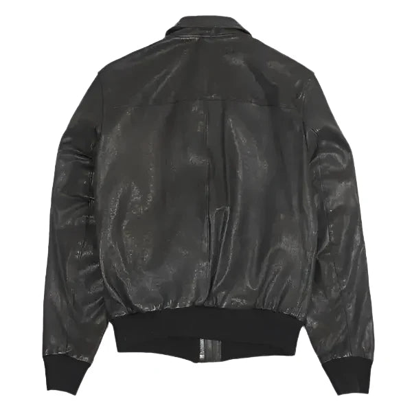 Men’s Black A-2 Leather Jacket-2