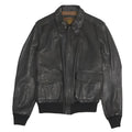 Men’s Black A-2 Leather Jacket-0