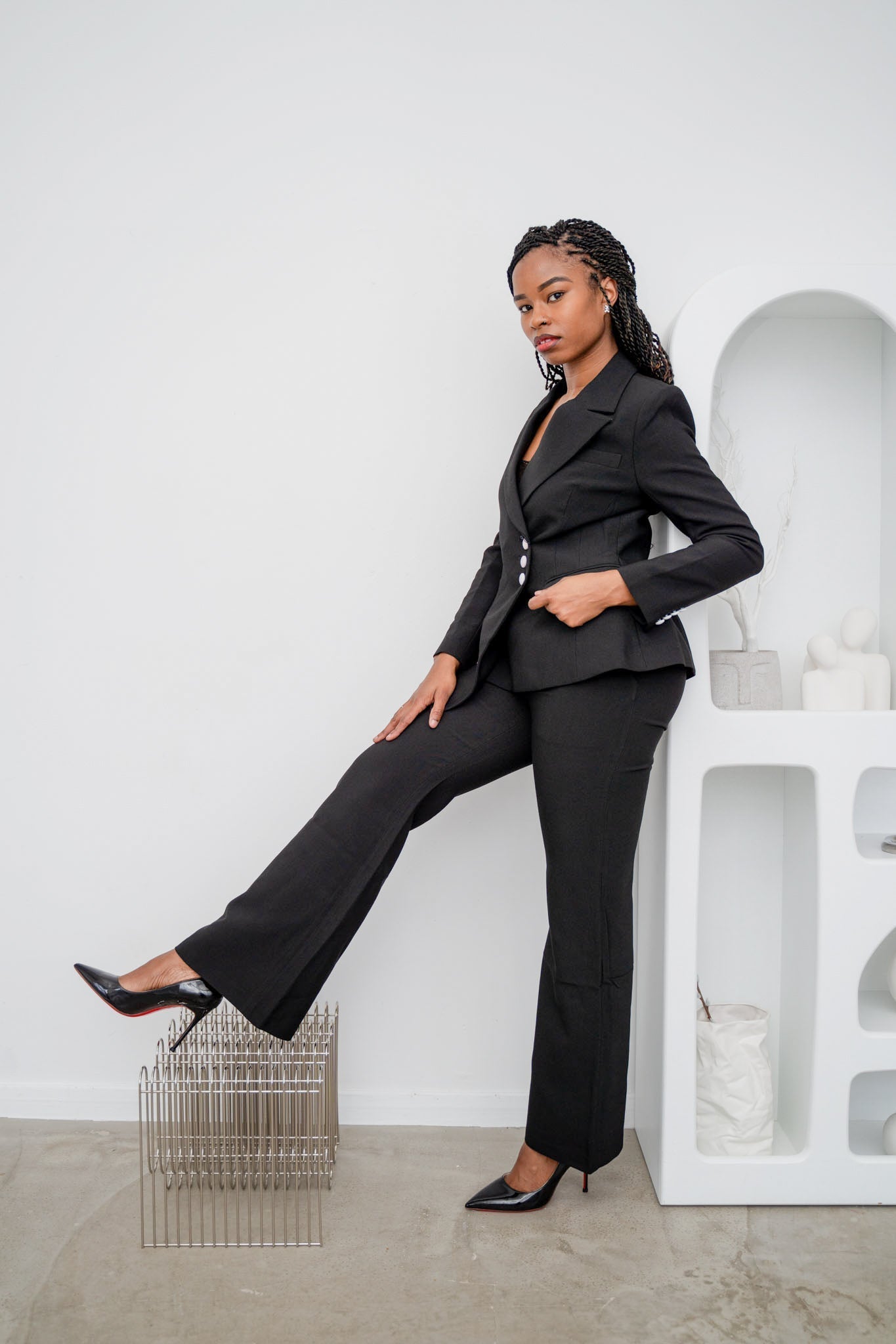 The asymmetrical wide-leg edit pantsuit (UK size 10)-3