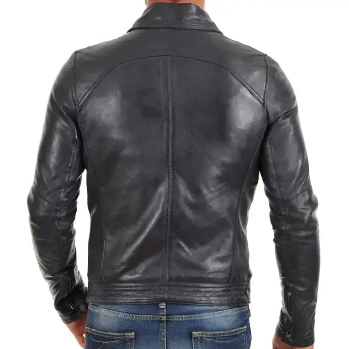 Men’s New Black Leather Jacket-1