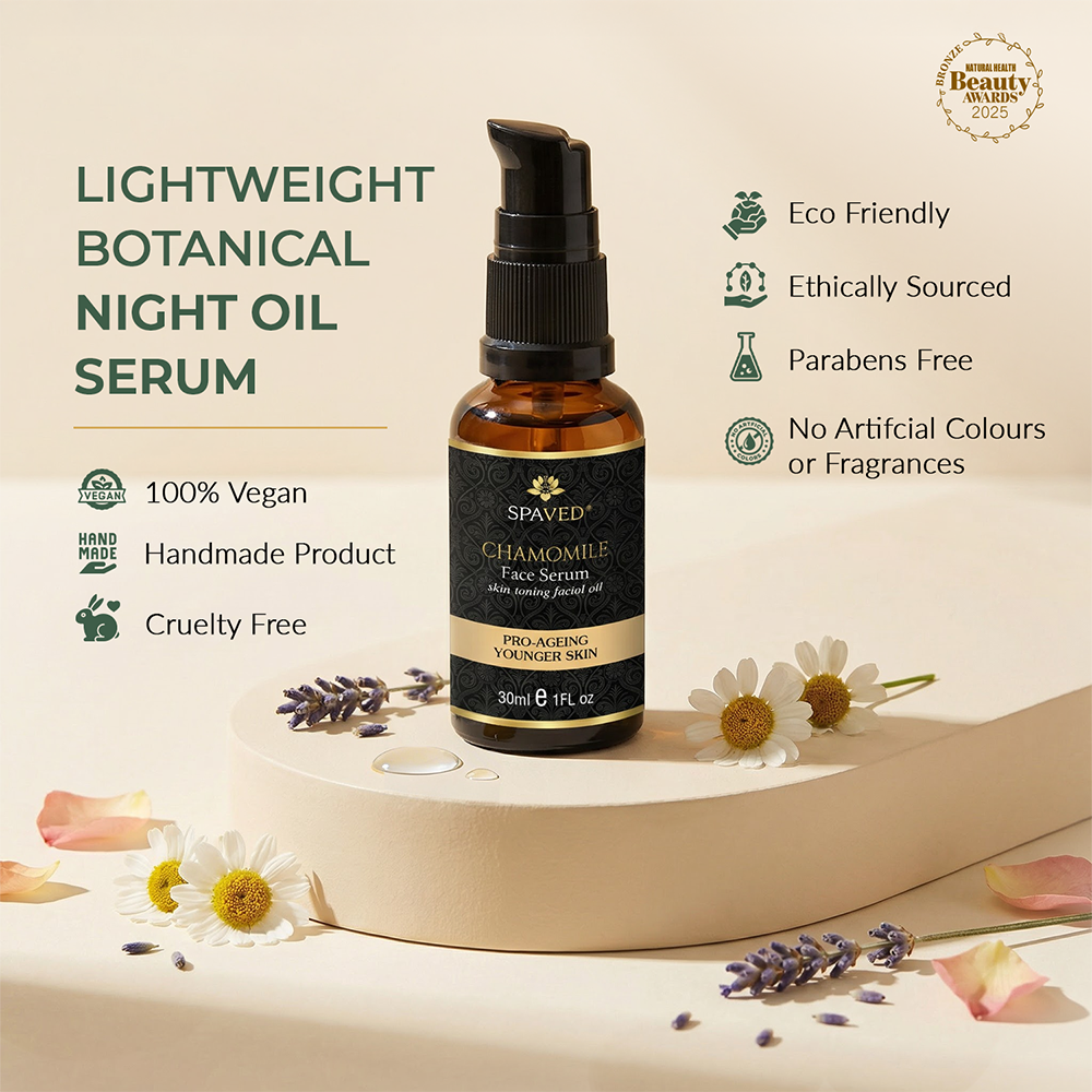 Chamomile Face Oil Serum - Night Renewal for Hydrated, Youthful Glow-1