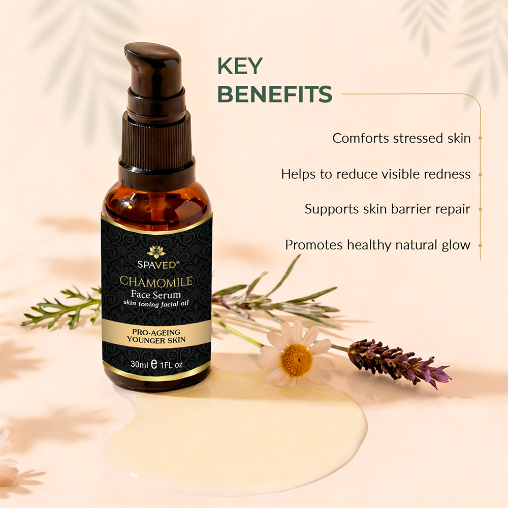 Chamomile Face Oil Serum - Night Renewal for Hydrated, Youthful Glow-3