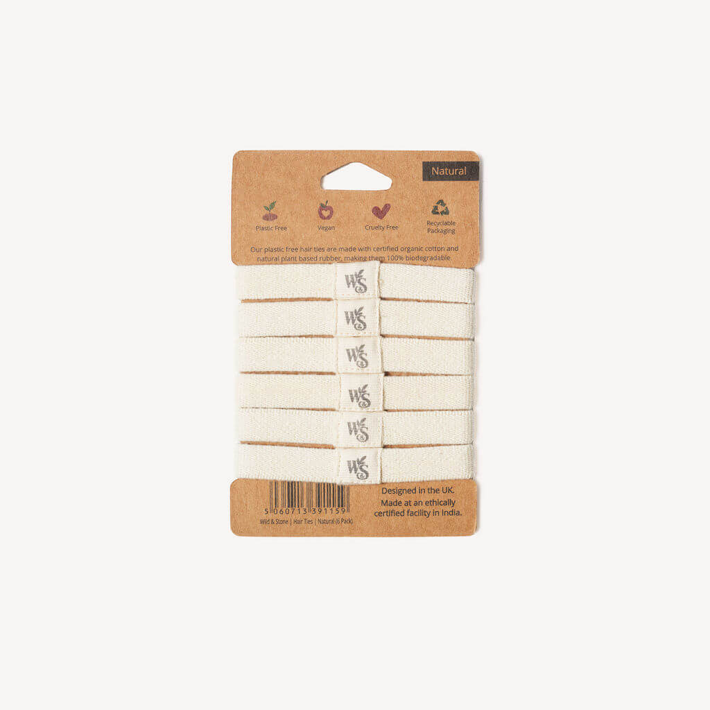 Plastic Free Hair Ties - 6 Pack - Blonde-1