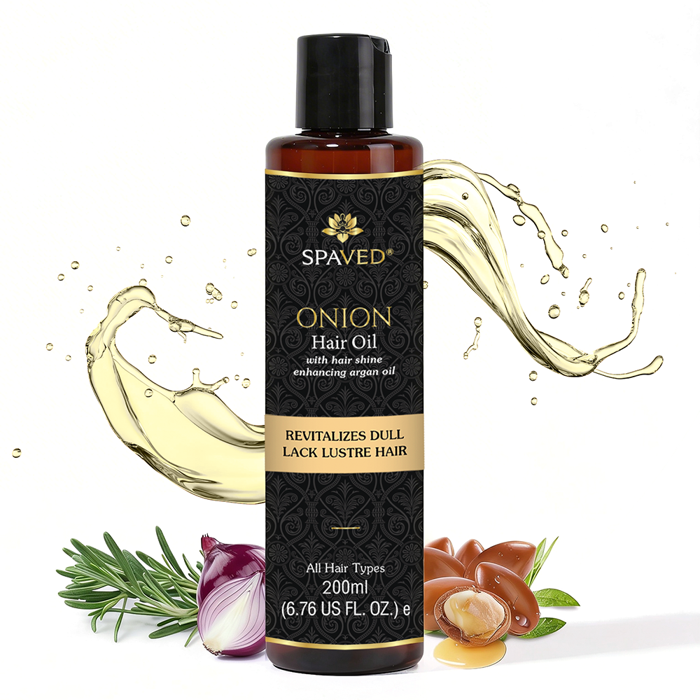 Natural Hair Growth Oil with Rosemary, Argan & Onion - Repairs Damage & Adds Shine-1