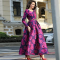 The pink floral jacquard formal mum dress-0
