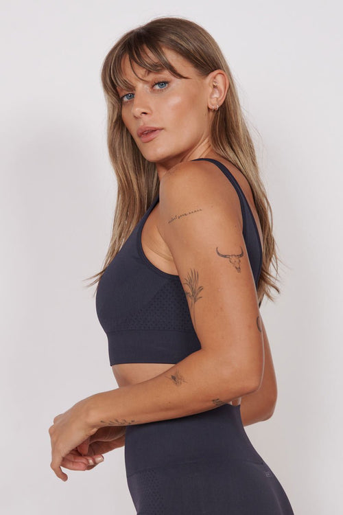 Alice Petite Navy Seam Free Sports Bra