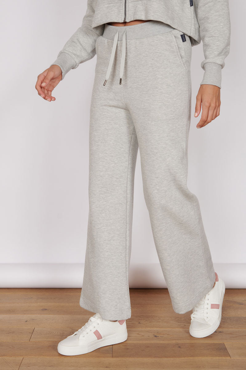 Eleanor Light Grey Loungewear Wide Leg Joggers-1