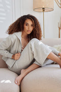 Eleanor Light Grey Loungewear Wide Leg Joggers-0