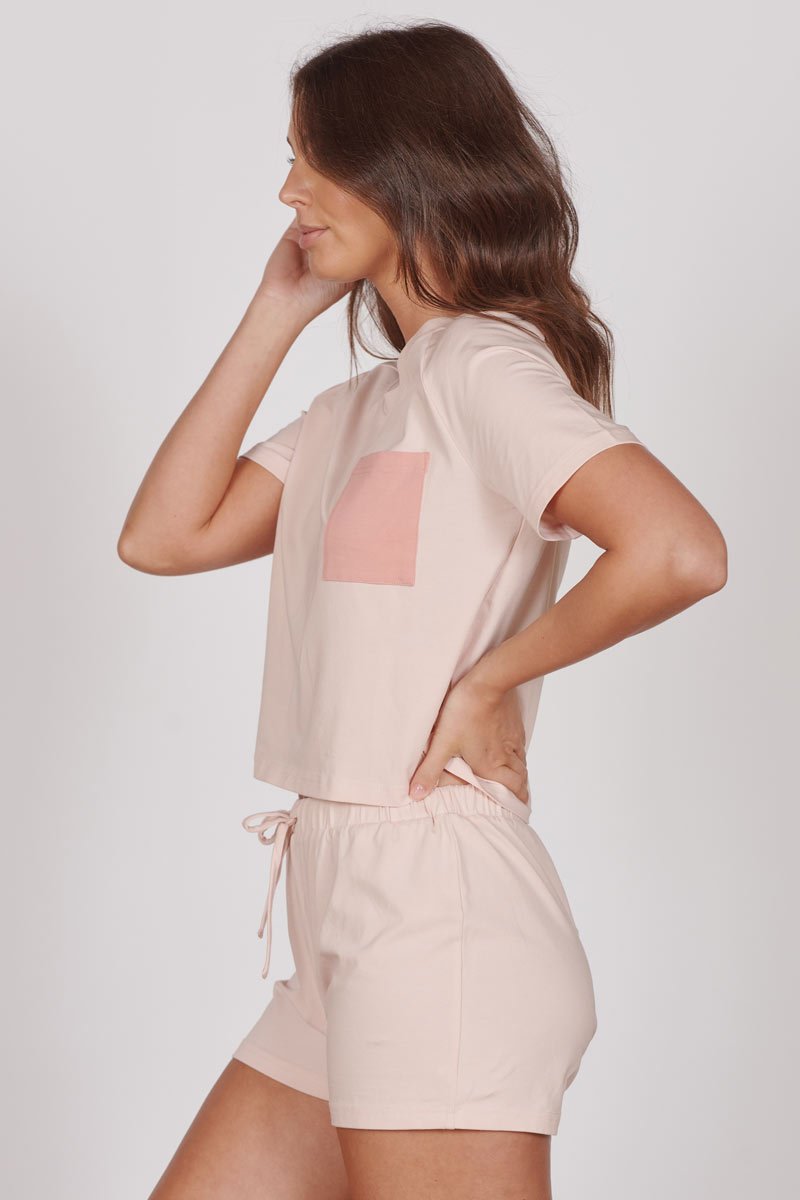 Jessie Pink Jersey Short Pyjama Set-2