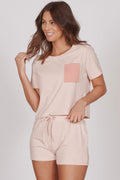 Jessie Pink Jersey Short Pyjama Set-0