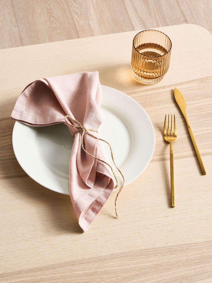 Dusty PInk Linen Napkin Set-1