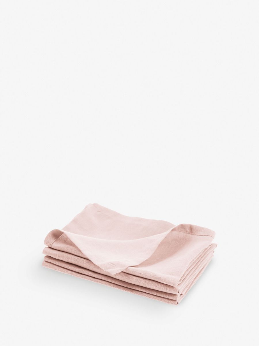 Dusty PInk Linen Napkin Set-3