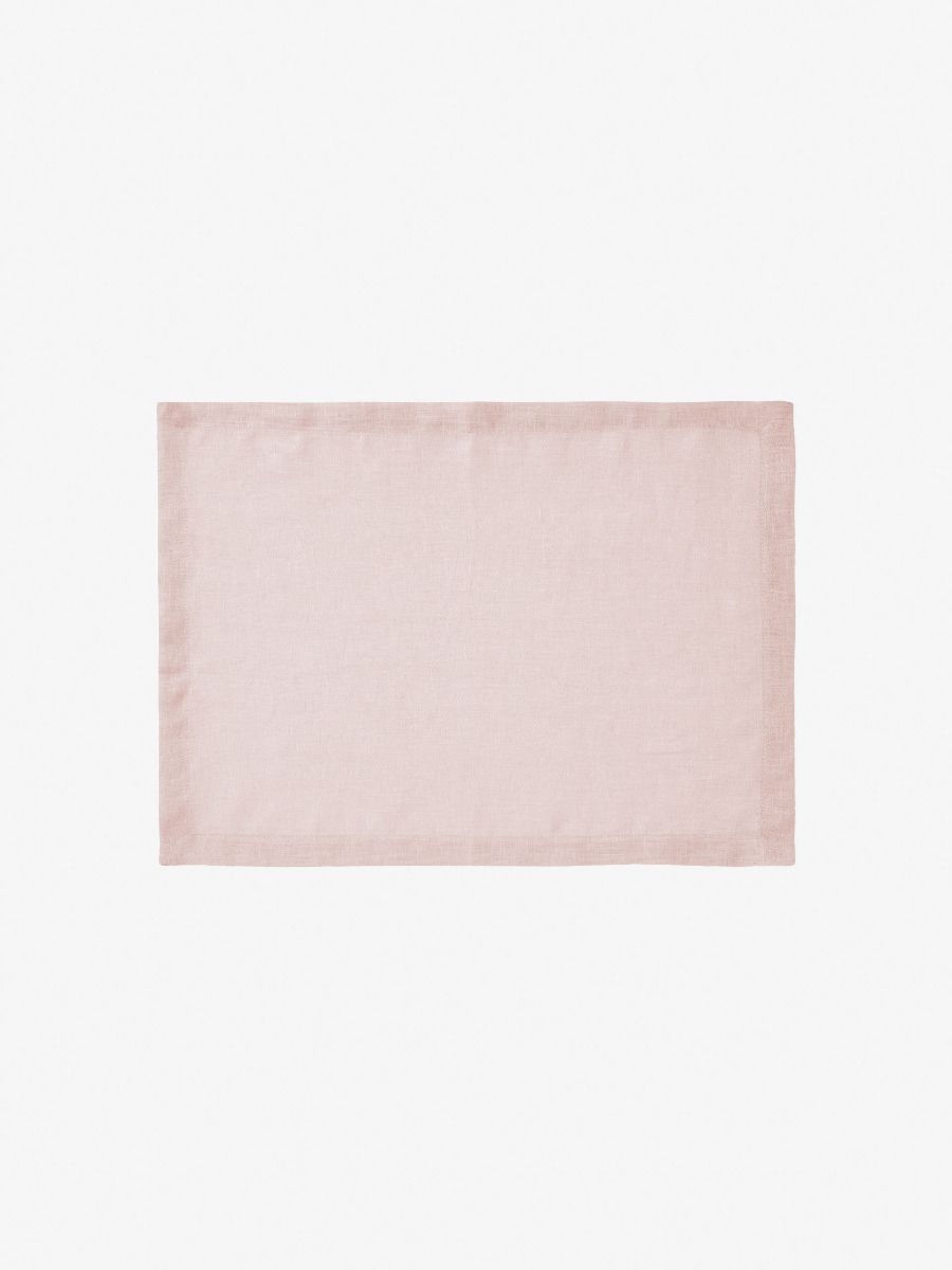 Powder Pink Linen Table Placemat Set-3